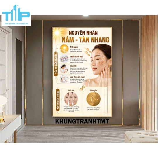 Chăm sóc da và điều trị mụn chuẩn y khoa - tranh tráng gương cao cấp